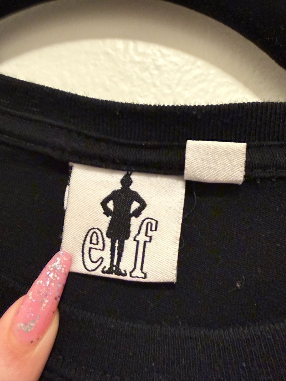 Women's ELF Crop Top Shirt ELF MOVIE Christmas Black ELF Shirt Size Medium - Picture 3 of 4
